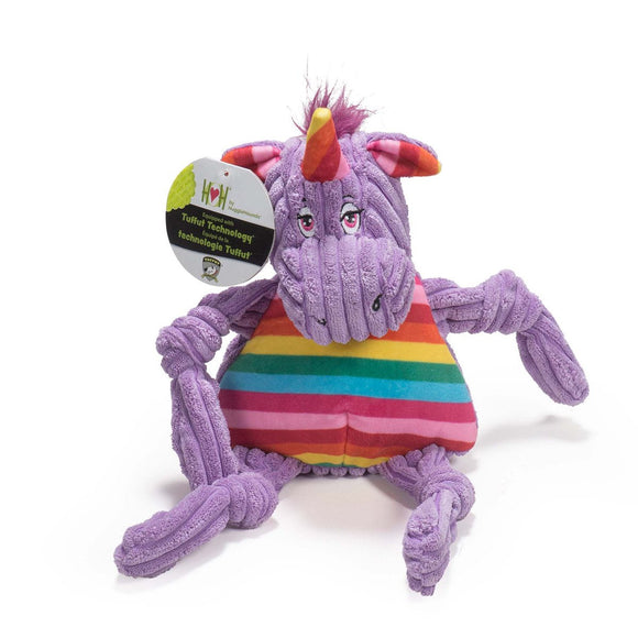 HuggleHounds Rainbow Unicorn Knottie™ Dog Toy (Large)