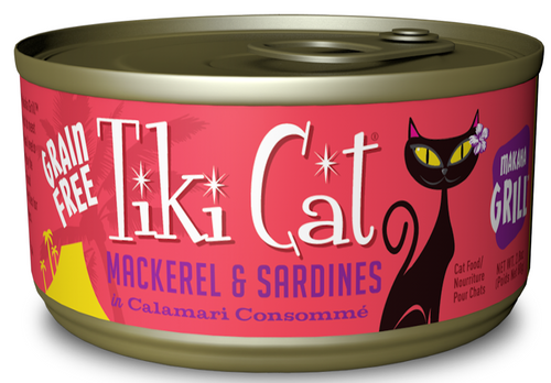 Tiki Cat Makaha Grill Grain Free Mackrel And Sardine In Calamari Consomme Canned Cat Food