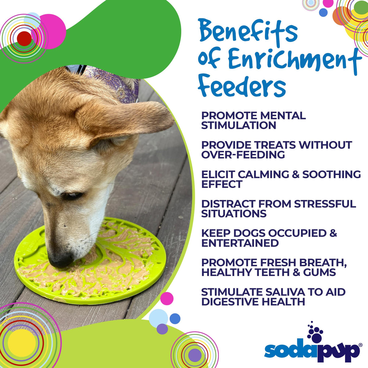 SodaPup Tree Of Life Emat Enrichment Lick Mat With Suction Cups ...