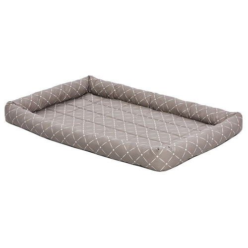 Midwest 48 QuietTime Couture Mushroom Ashton Bolster Bed (1-Count)