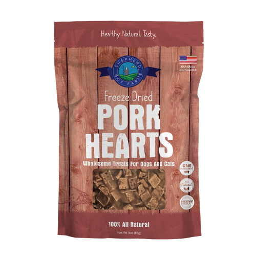 Shepherd Boy Farms Freeze Dried Pork Hearts Treats