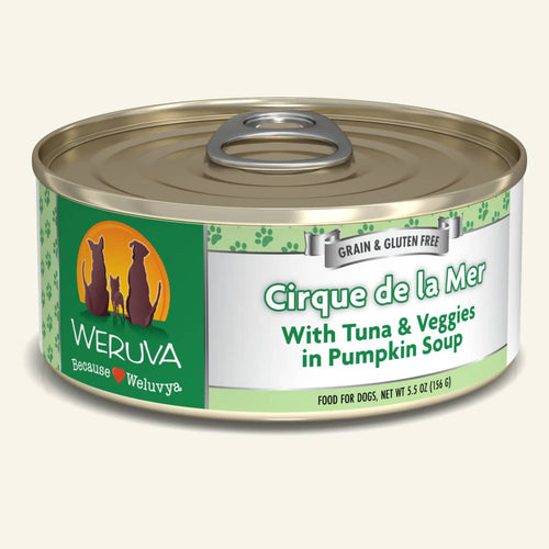 Weruva Cirque de la Mer with Tuna and Veggies in Pumkin Soup Canned Dog Food (14-oz, single can)