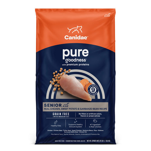 Canidae Grain Free PURE Chicken, Sweet Potato & Garbanzo Bean Recipe Dry Dog Food (12-lb)