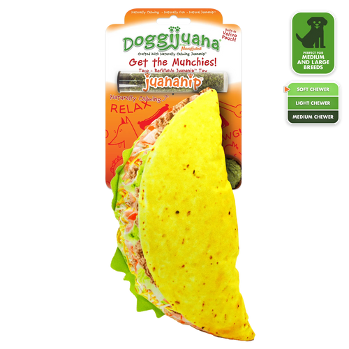 Doggijuana Get the Munchies Refillable Taco Toy