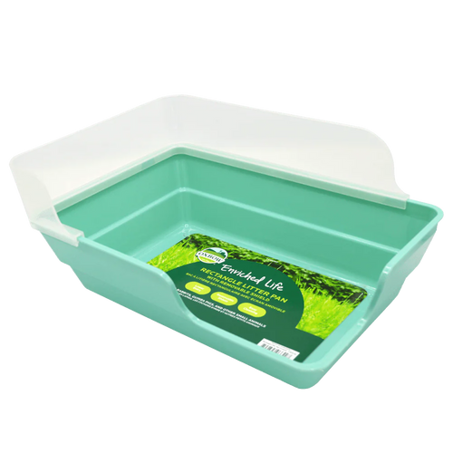 Oxbow Enriched Life Rectangle Litter Pan with Removable Shield