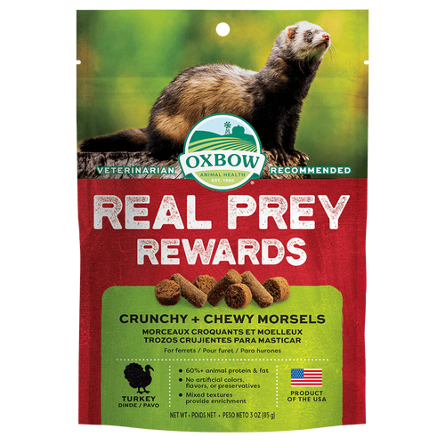 Oxbow Animal Health Real Prey Rewards Ferret Treats Turkey