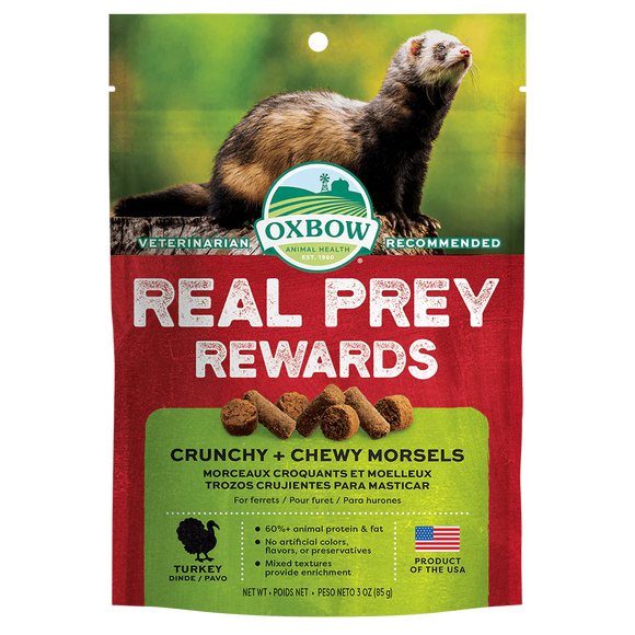 Oxbow Animal Health Real Prey Rewards Ferret Treats Turkey