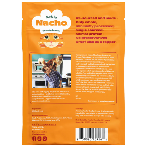 Made By Nacho Freeze-Dried Chicken Breast Cat Treats