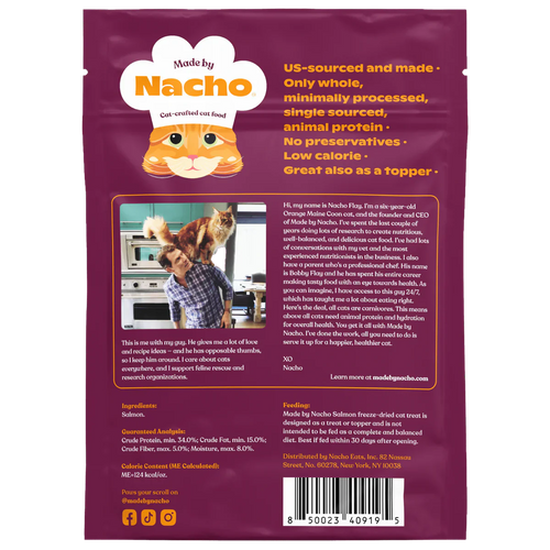 Made By Nacho Freeze-Dried Wild Alaskan Salmon Cat Treats (.7 oz)