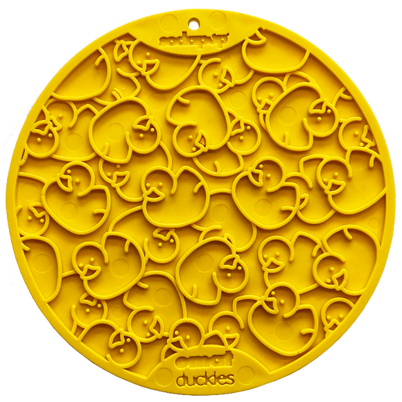 SodaPup Duckies Design eMat Enrichment Lick Mat With Suction Cups