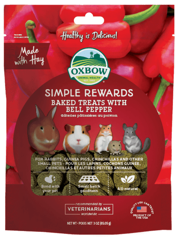 Oxbow Simple Rewards Baked Treats with Bell Pepper (3-oz)