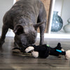 GoDog Monkeys Chew Guard Squeaky Plush Dog Toy
