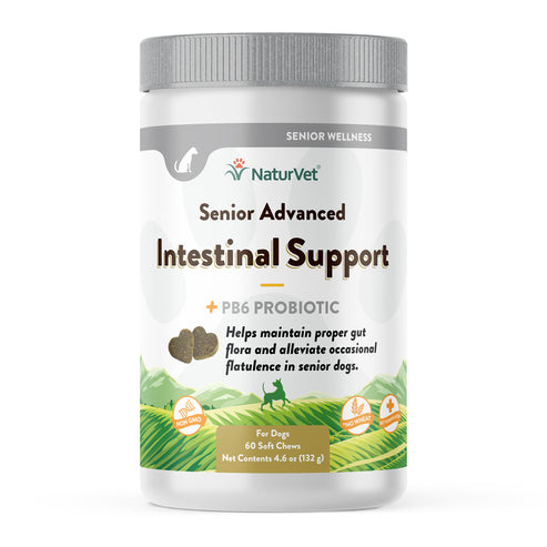 NaturVet Senior Advanced Intestinal Support Soft Chews for Dogs