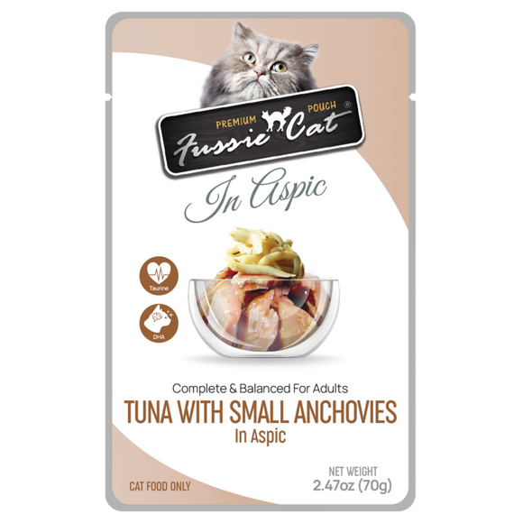 Fussie Cat Tuna with Small Anchovies in Aspic Cat Food