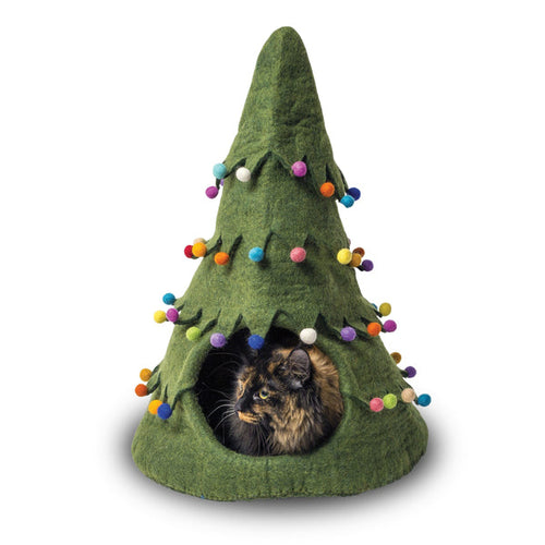 Dharma Dog Karma Cat  Xmas Tree Cave