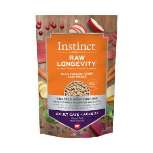 Instinct Raw Longevity 100% Freeze-Dried Raw Meals Grass-Fed Beef Recipe For Adults 7+ Cat Food