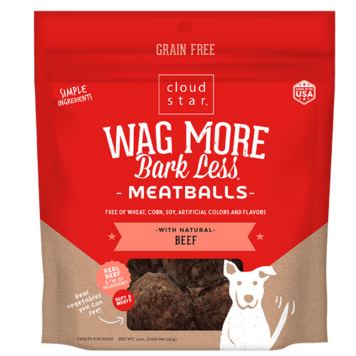 Cloud Star Wag More Bark Less Meatballs: Beef Dog Treats (14-oz)