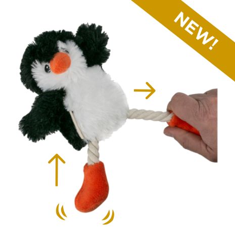 Tall Tails Penguin Pull-Through Rope Tug Dog Toy