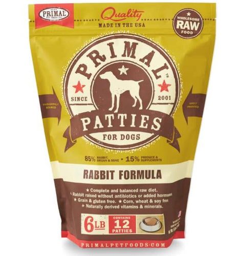 Primal Pet Foods Canine Raw Frozen Patties (Pork 6 Lb)