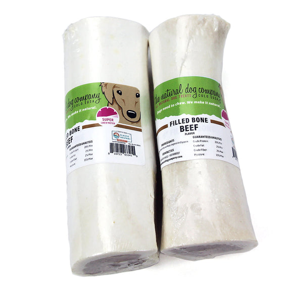 Tuesday's Natural Dog Company Filled Bone - Beef Flavor Dog Treats