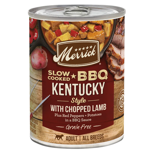 MerrickSlow-Cooked BBQ Kentucky Style with Chopped Lamb Wet Dog Food