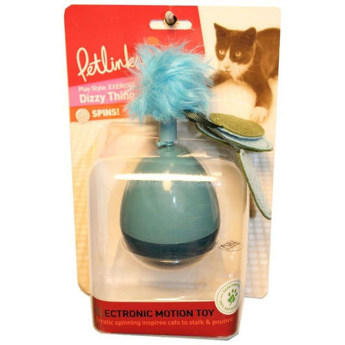 DIZZY THING SPINNING ELECTRONIC MOTION CAT TOY (BLUE)