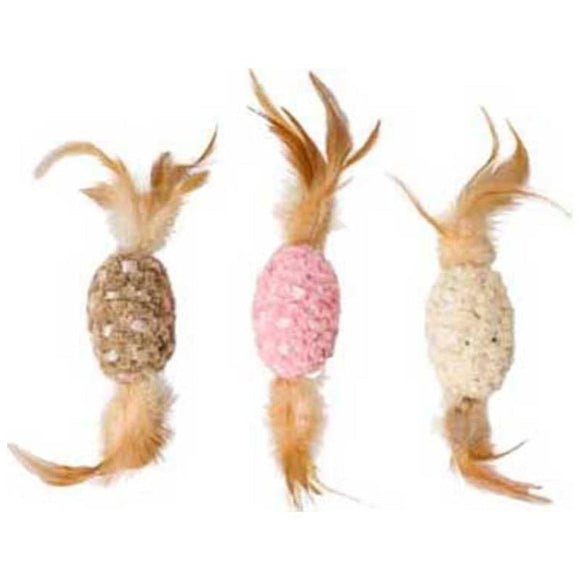 SPOT CHENILLE CHASER FEATHER OVAL (6 IN, ASSORTED)